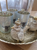 Alinterieur - Decoratief figuur - Vogel zittend - Gouden kroon