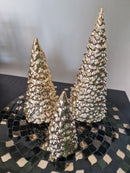 Alinterieur - Decoratieve kerstboom - Goud - relief - 3 formaten