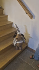 Alinterieur -  Kerstfiguur- rendier/hert -  Uittrekbare Rudolf -  Bruinbeige - 22x17x91