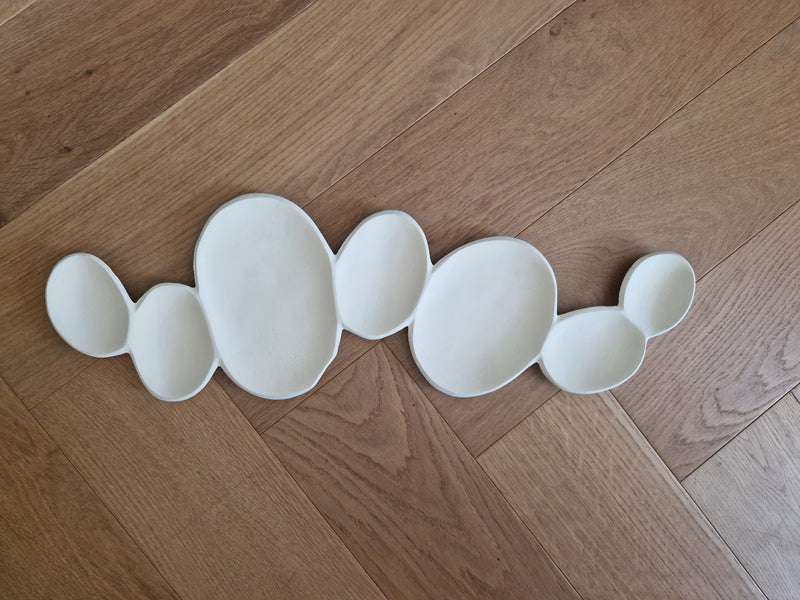 Alinterieur - Decoratieve schotel/plateau - Langwerpig - CremeWit -61cm