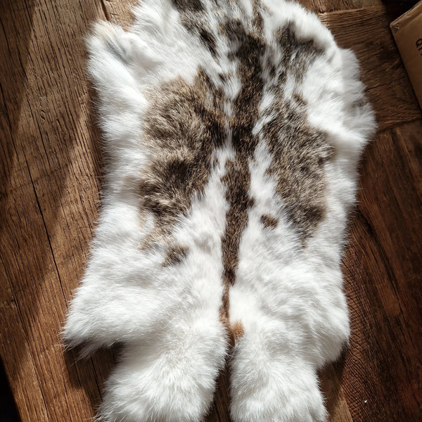 Alinterior - Rabbit fur - White-brown