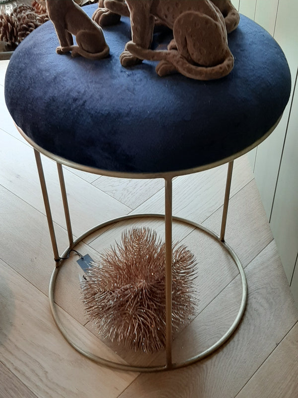 Al interior - Furniture - Pouf - Velor - Gold metal base.