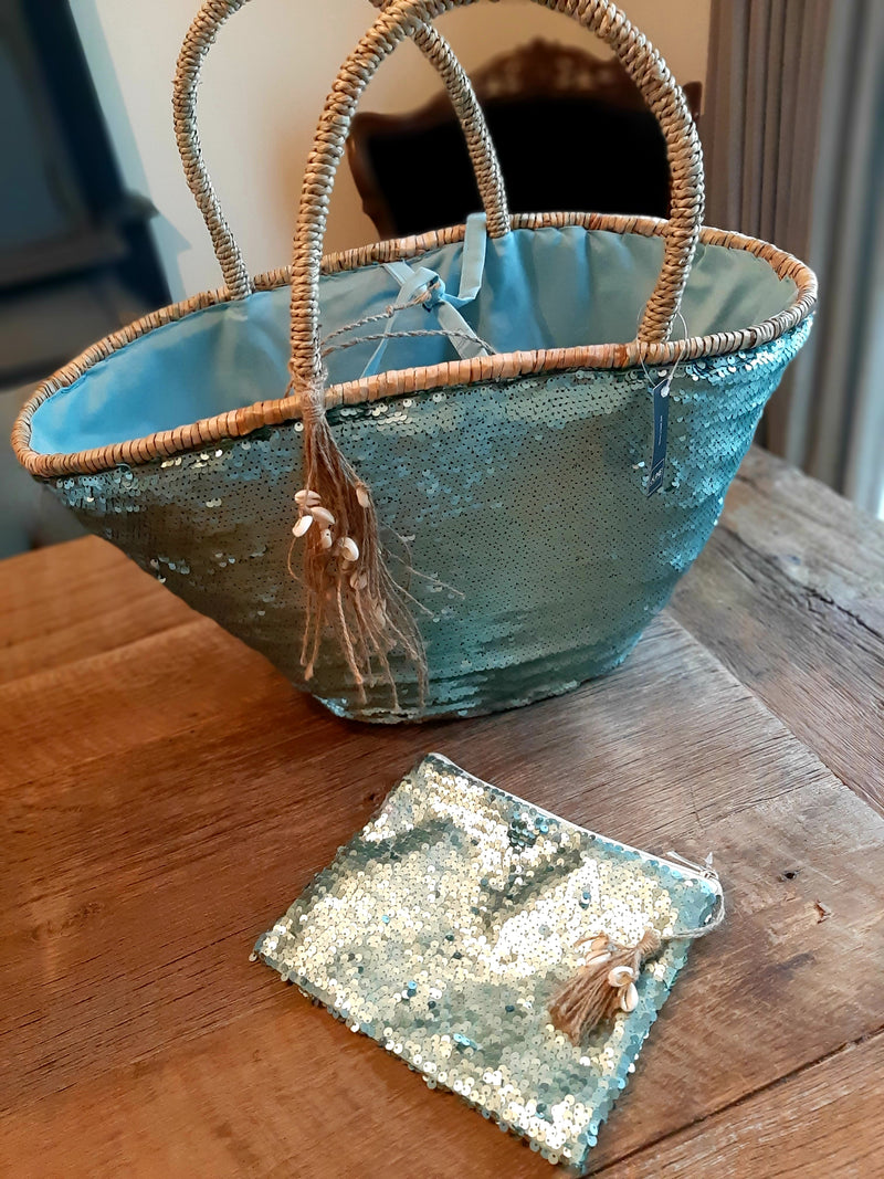Alinterieur - Strandtasche - Paletten - Türkis