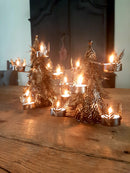 Alinterieur - Kerstboom theelicht - Metaal - Zwartgoud - Medium