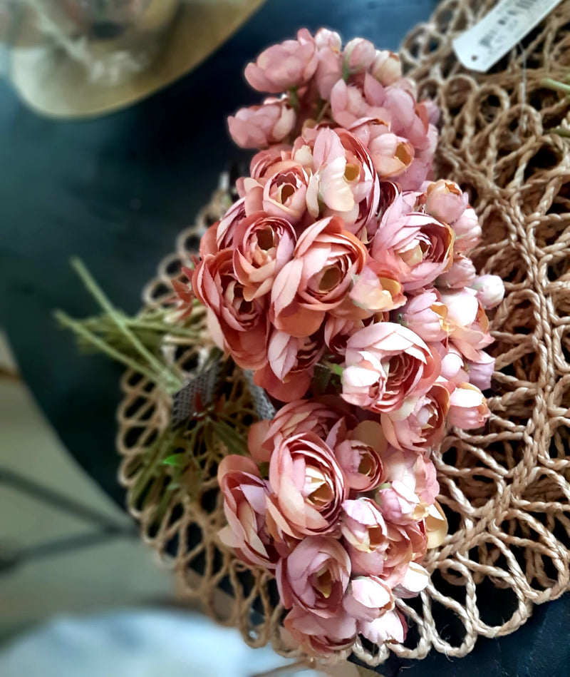 Alinterieur - Künstliche Blumen - Rosenstrauß - Altrosa