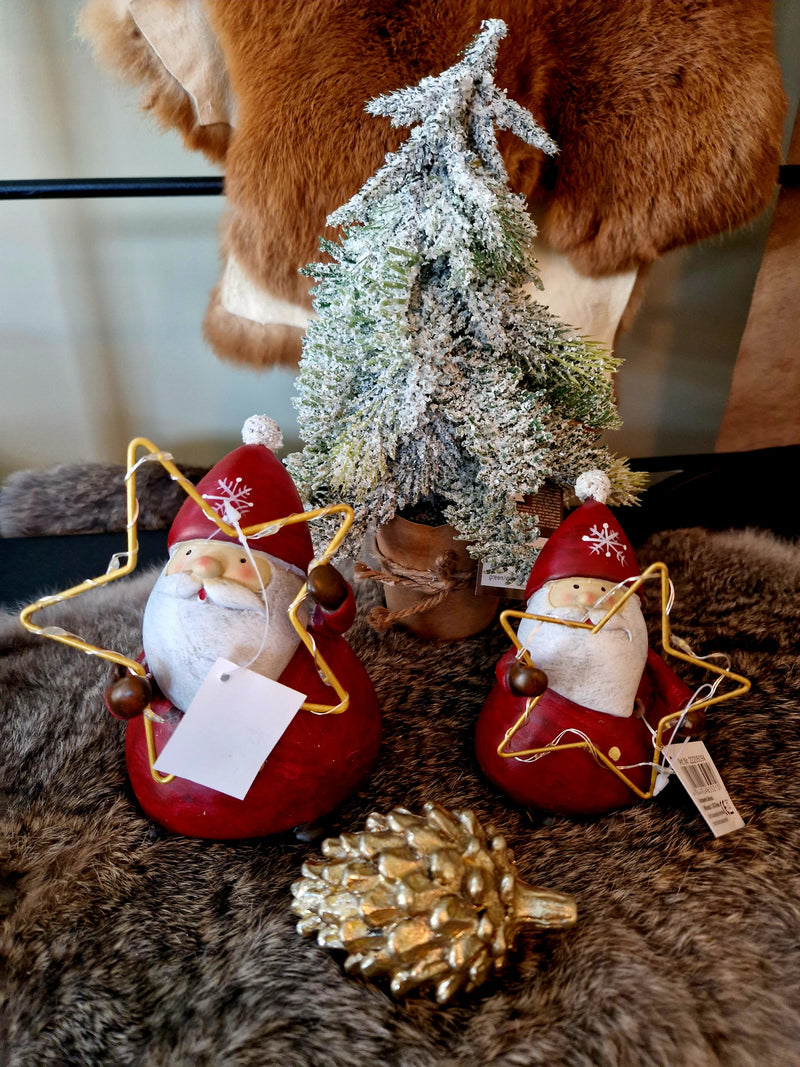 Alinterieur - Weihnachten - Weihnachtsmann mit leuchtendem Stern - LED