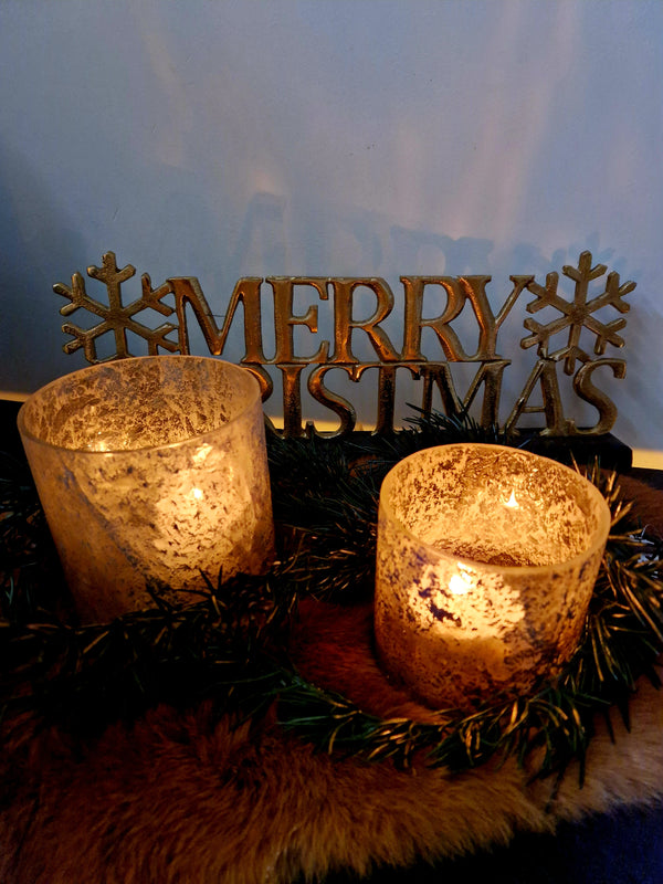 Alinterior -Christmas - Tealight - Matte effect - GoldGrey