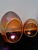 Alinterieur - Glazen glanzend gouden ei - Ruw