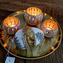 Alinterieur -set van 3 Theelichten - Boho - Goud - Metaal - Rond