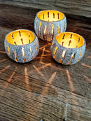 Alinterieur -set van 3 Theelichten - Boho - Goud - Metaal - Rond