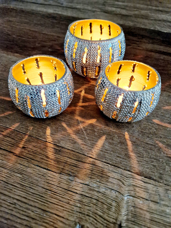 Alinterior - Tealight - Boho - Gold - Metal - Round