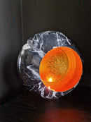 Alinterieur - Theelichthouder - Gemarmerd - Wit - Rond