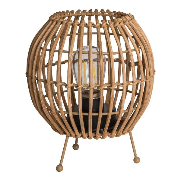 Alinterieur - Led tafellamp - Beige Rattan -  Op voet