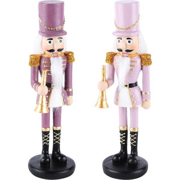 Alinterieur - Set of 2 nutcrackers - Mauve Pink - 20cm