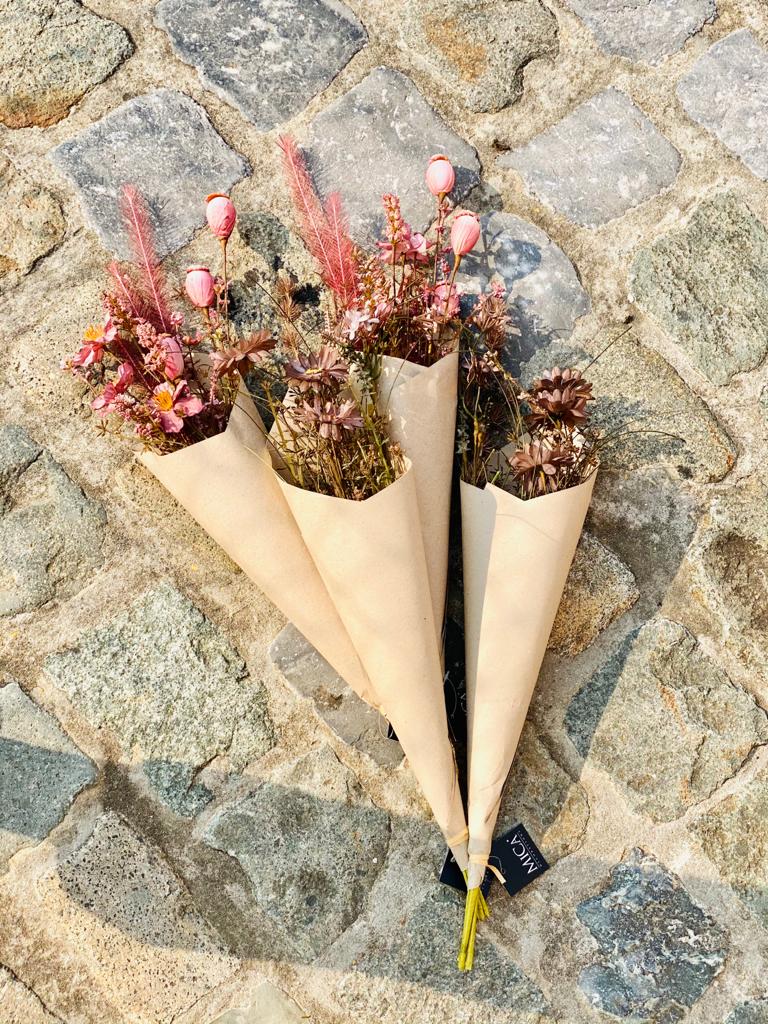 Alinterior -Künstliche Blumen -Blumenstrauß - Rosentönung