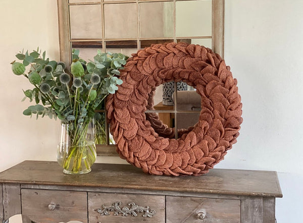 Al interior - Wreath in jute - Rust - Diameter 30cm